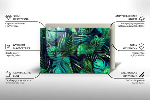 Worktop saver Illustration of the jungle leaves
