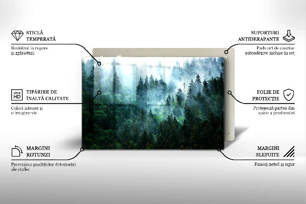 Induction hob protector Forest in the fog