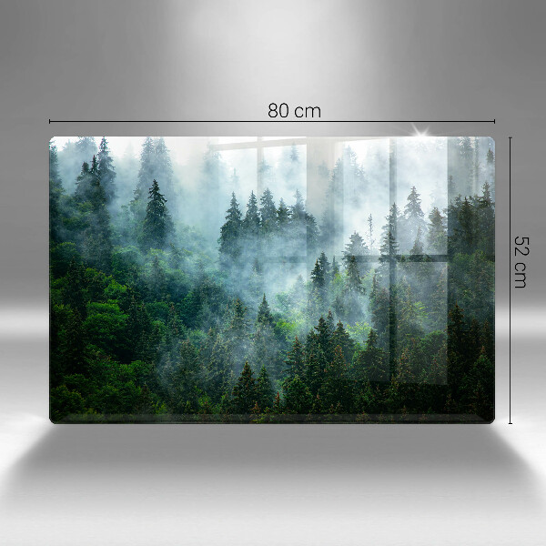 Induction hob protector Forest in the fog