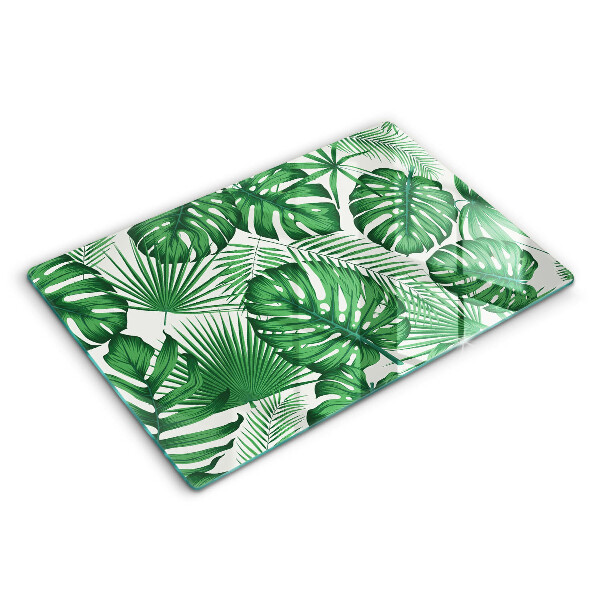 Induction hob protector Monstera leaves