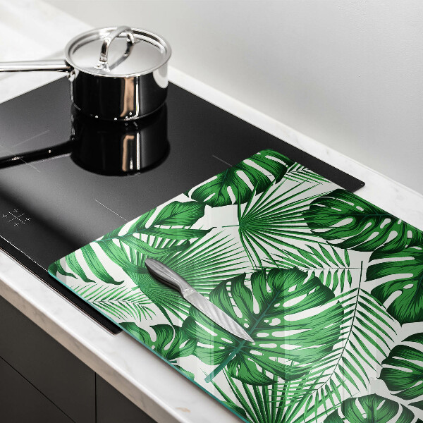 Induction hob protector Monstera leaves