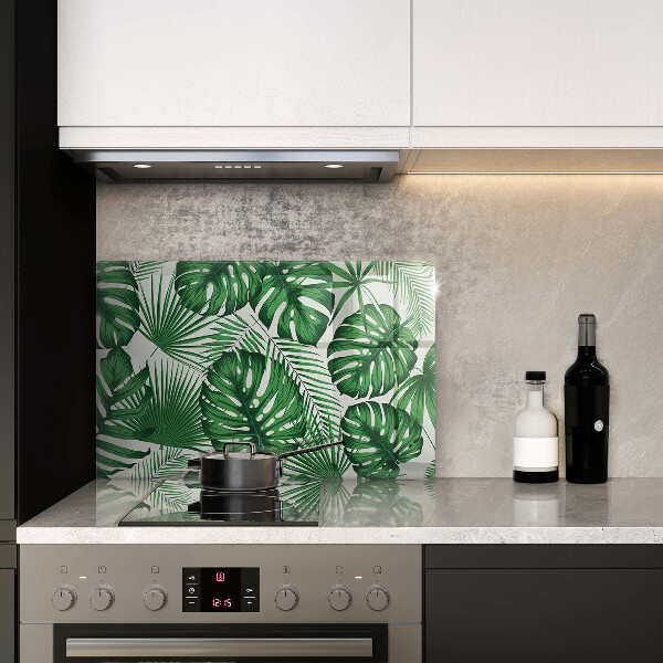 Induction hob protector Monstera leaves