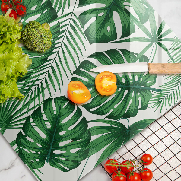 Induction hob protector Monstera leaves