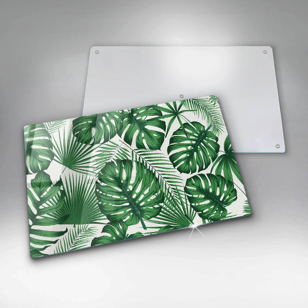Induction hob protector Monstera leaves