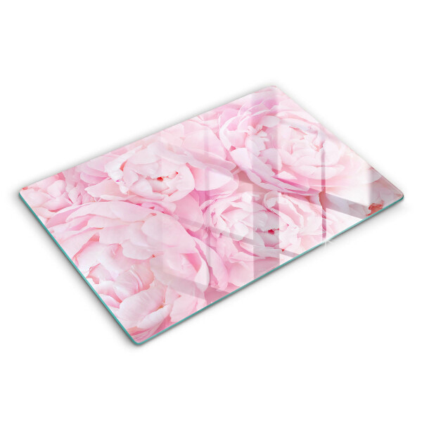 Induction hob protector Delicate peonies