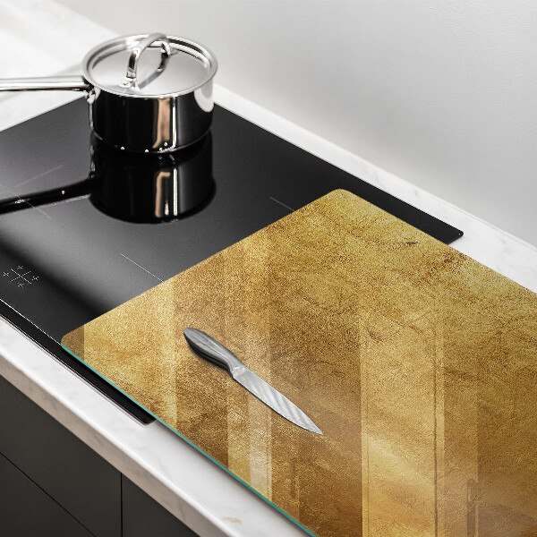 Induction hob protector Gold texture background