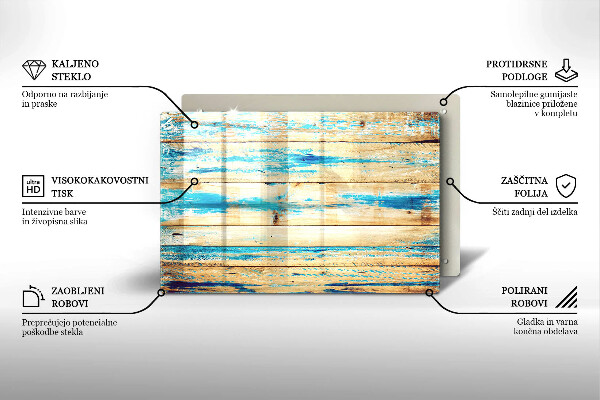 Induction hob protector Retro boards wood