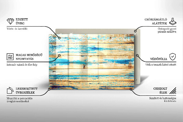 Induction hob protector Retro boards wood