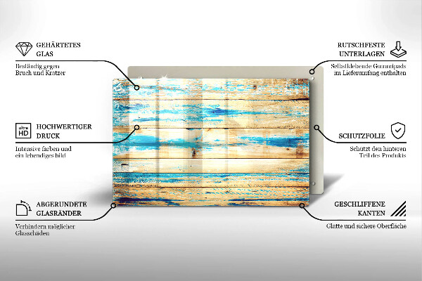 Induction hob protector Retro boards wood