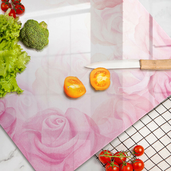 Induction hob protector Delicate background roses