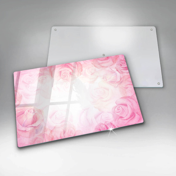 Induction hob protector Delicate background roses