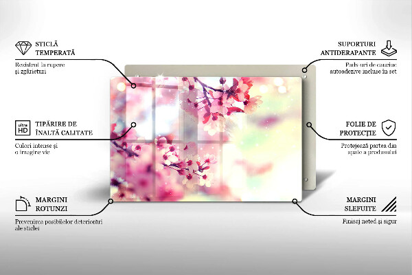 Induction hob protector Nature apple flowers