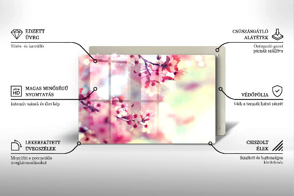 Induction hob protector Nature apple flowers