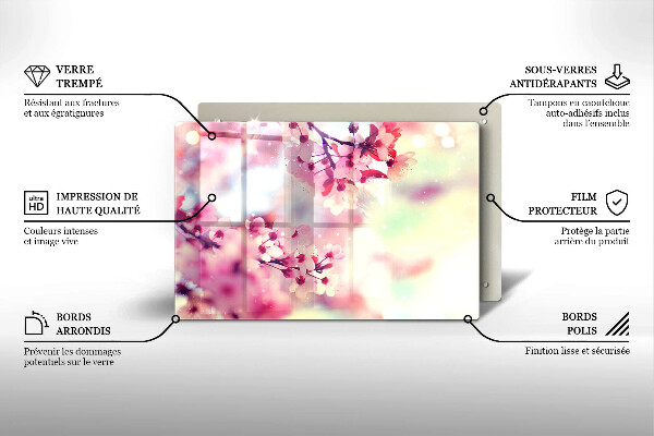 Induction hob protector Nature apple flowers