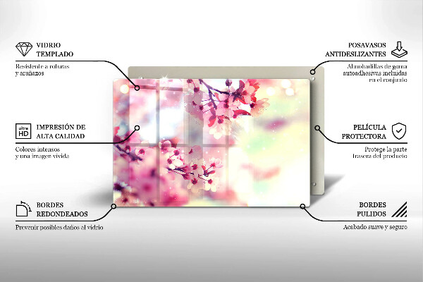 Induction hob protector Nature apple flowers