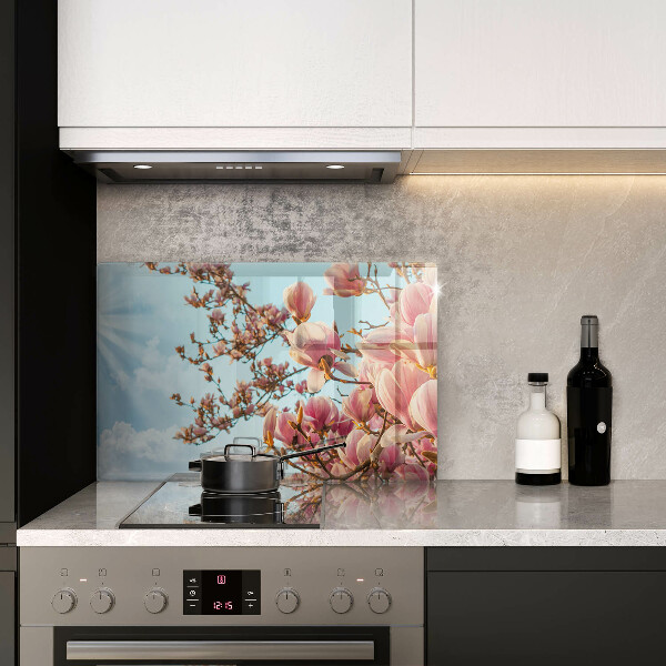 Induction hob cover Pink Flowers Tree