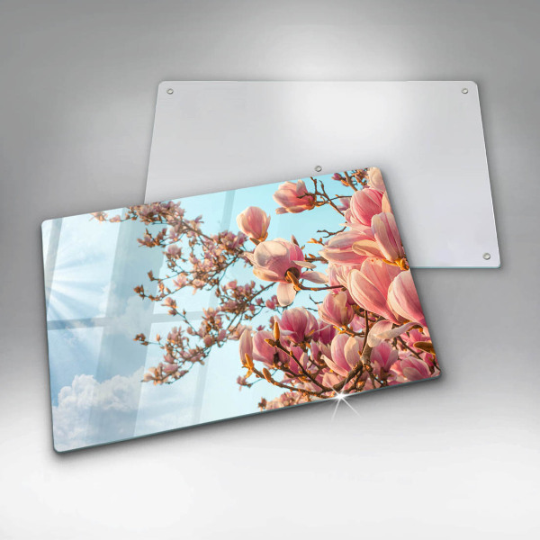 Induction hob cover Pink Flowers Tree