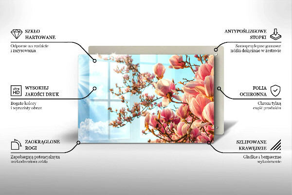 Induction hob cover Pink Flowers Tree