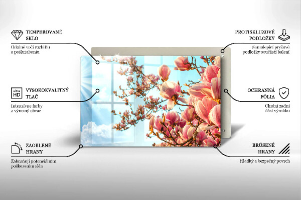 Induction hob cover Pink Flowers Tree