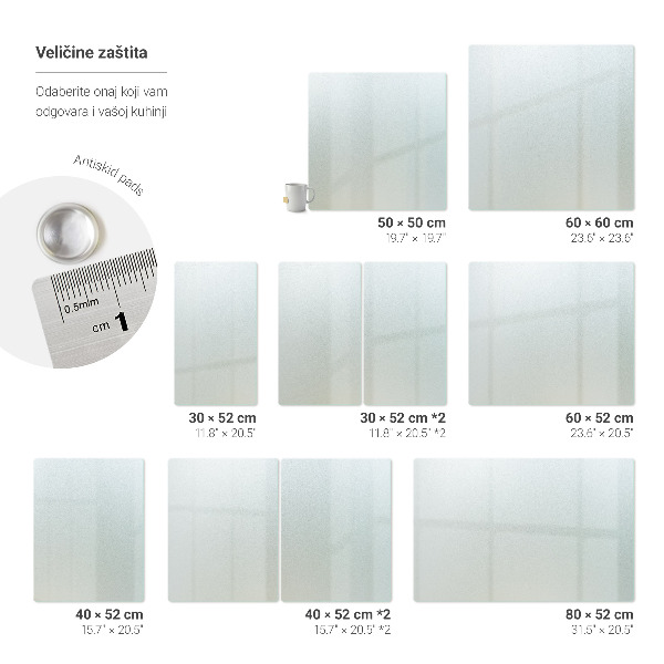 Glass worktop protector 31.5" x 20.5"