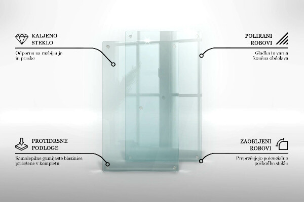 Transparent glass worktop saver 2x12x20 in