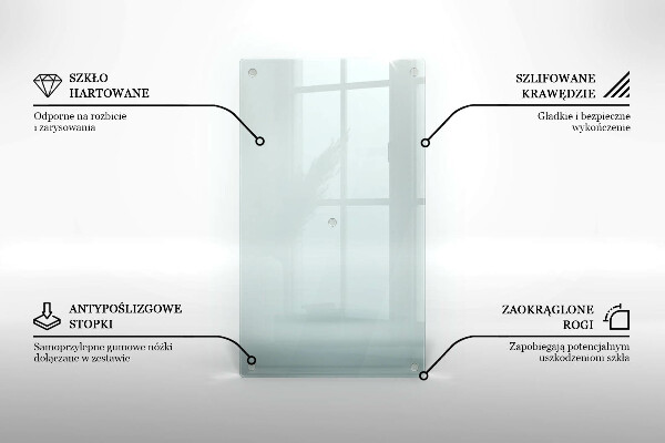 Transparent glass worktop protector 20x12 in