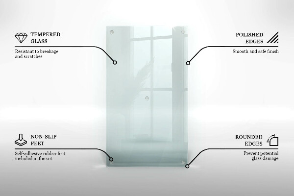 Transparent glass worktop protector 20x12 in