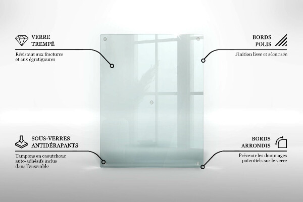 Transparent worktop heat protector 20x16 in