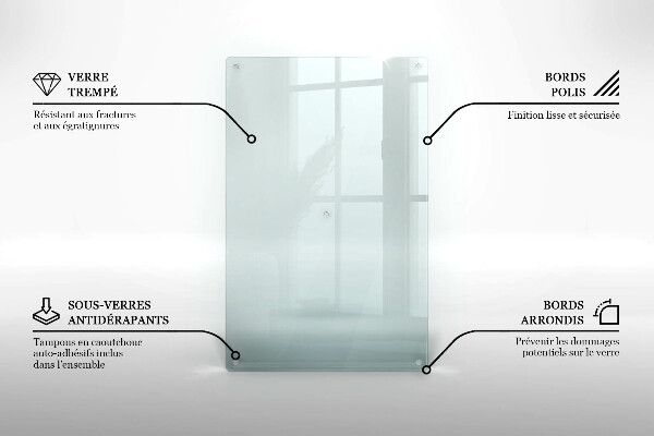 Transparent induction hob cover 31x20 in