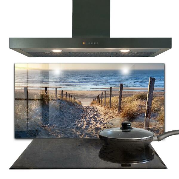 Kitchen glass panel Sand dunes on the baltic sea