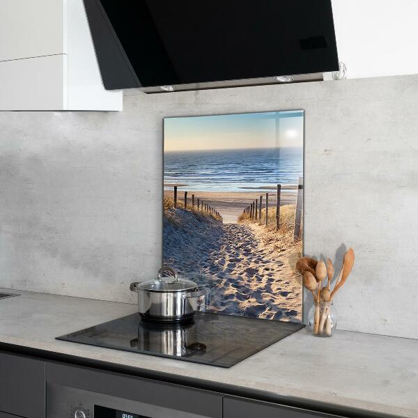 Kitchen glass panel Sand dunes on the baltic sea