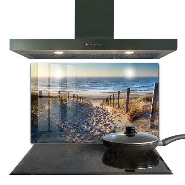 Kitchen glass panel Sand dunes on the baltic sea