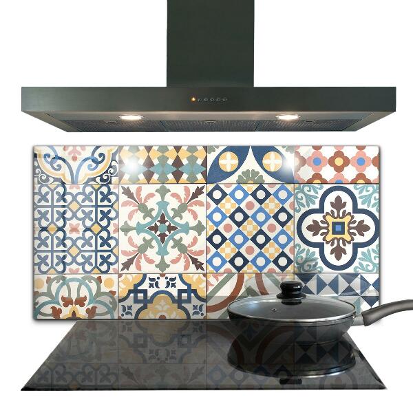 Kitchen glass panel Portuguese mosaic ornaments