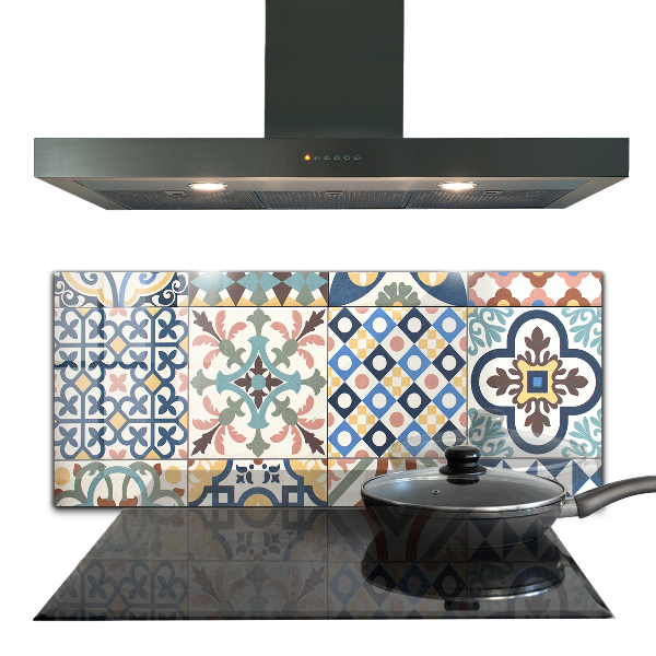 Kitchen glass panel Portuguese mosaic ornaments