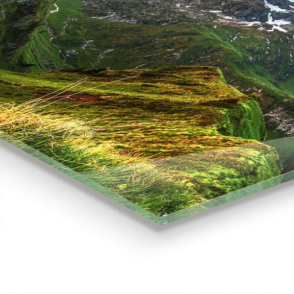 Kitchen glass panel Mountain glade sunrise