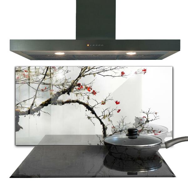 Kitchen glass panel Landscape peace of mind