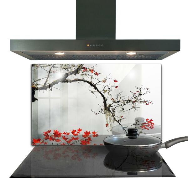 Kitchen glass panel Landscape peace of mind