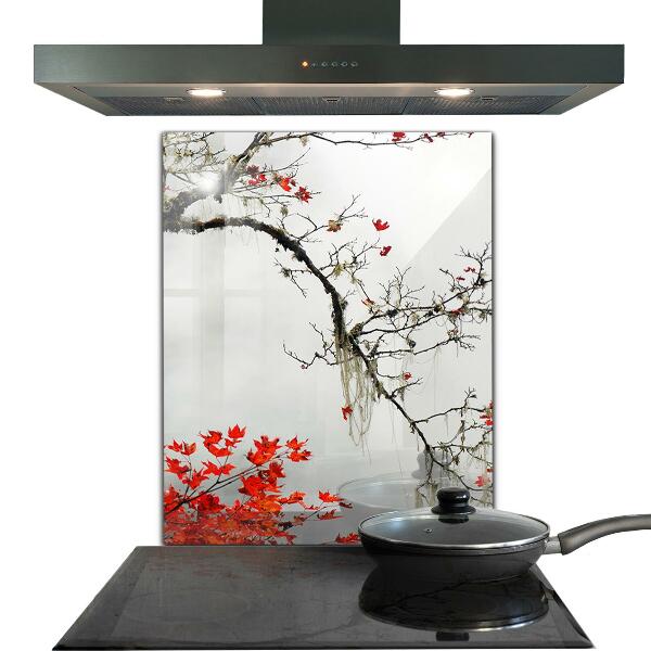Kitchen glass panel Landscape peace of mind