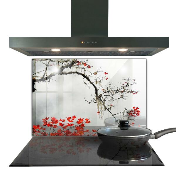 Kitchen glass panel Landscape peace of mind