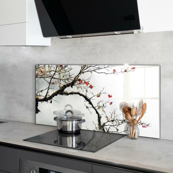 Kitchen glass panel Landscape peace of mind