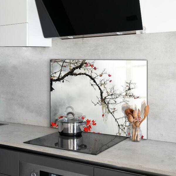 Kitchen glass panel Landscape peace of mind