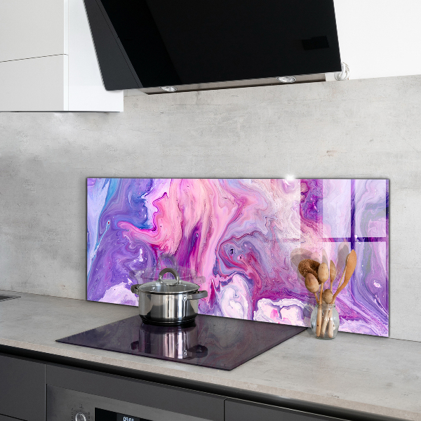 Kitchen splashback Pink abstraction