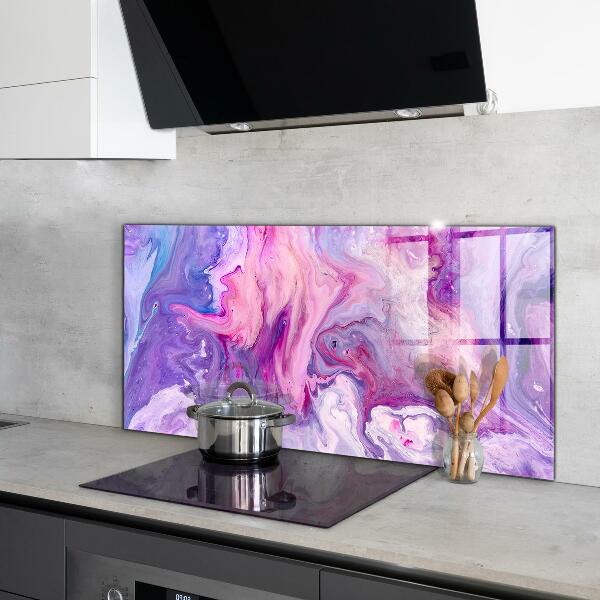Kitchen splashback Pink abstraction