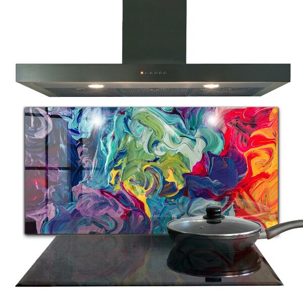 Kitchen wall panels Colorful abstraction