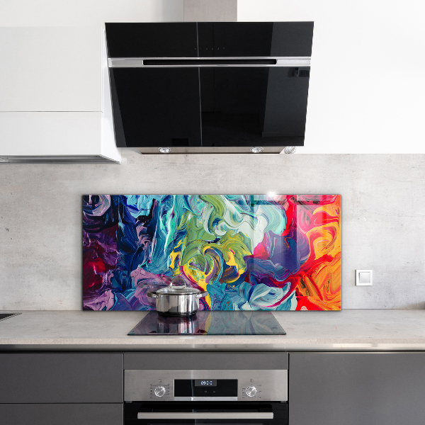 Kitchen wall panels Colorful abstraction