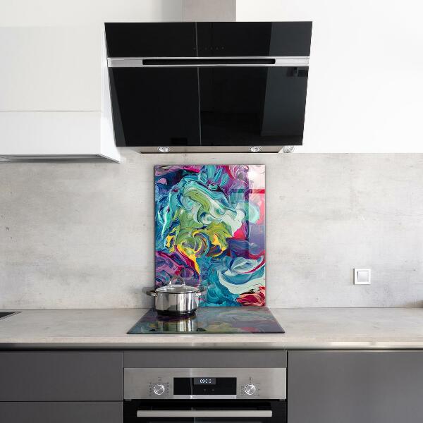 Kitchen wall panels Colorful abstraction