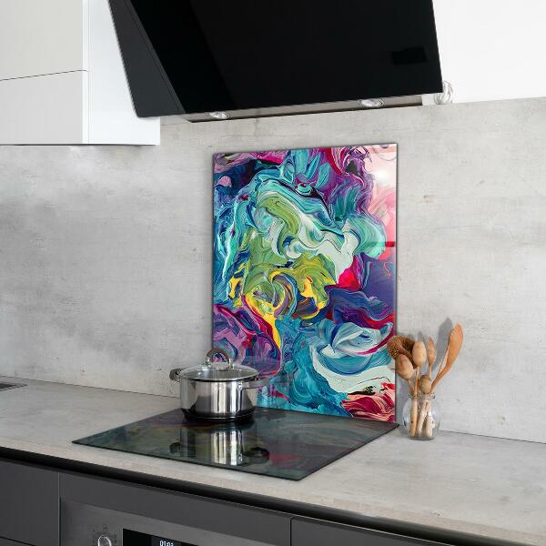 Kitchen wall panels Colorful abstraction