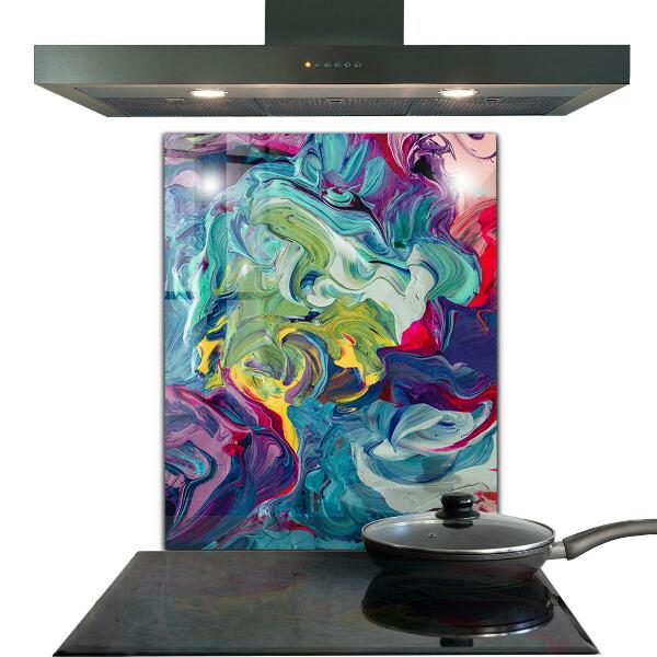 Kitchen wall panels Colorful abstraction