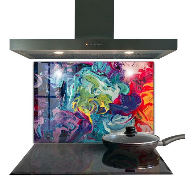 Kitchen wall panels Colorful abstraction