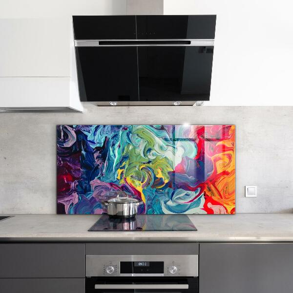 Kitchen wall panels Colorful abstraction